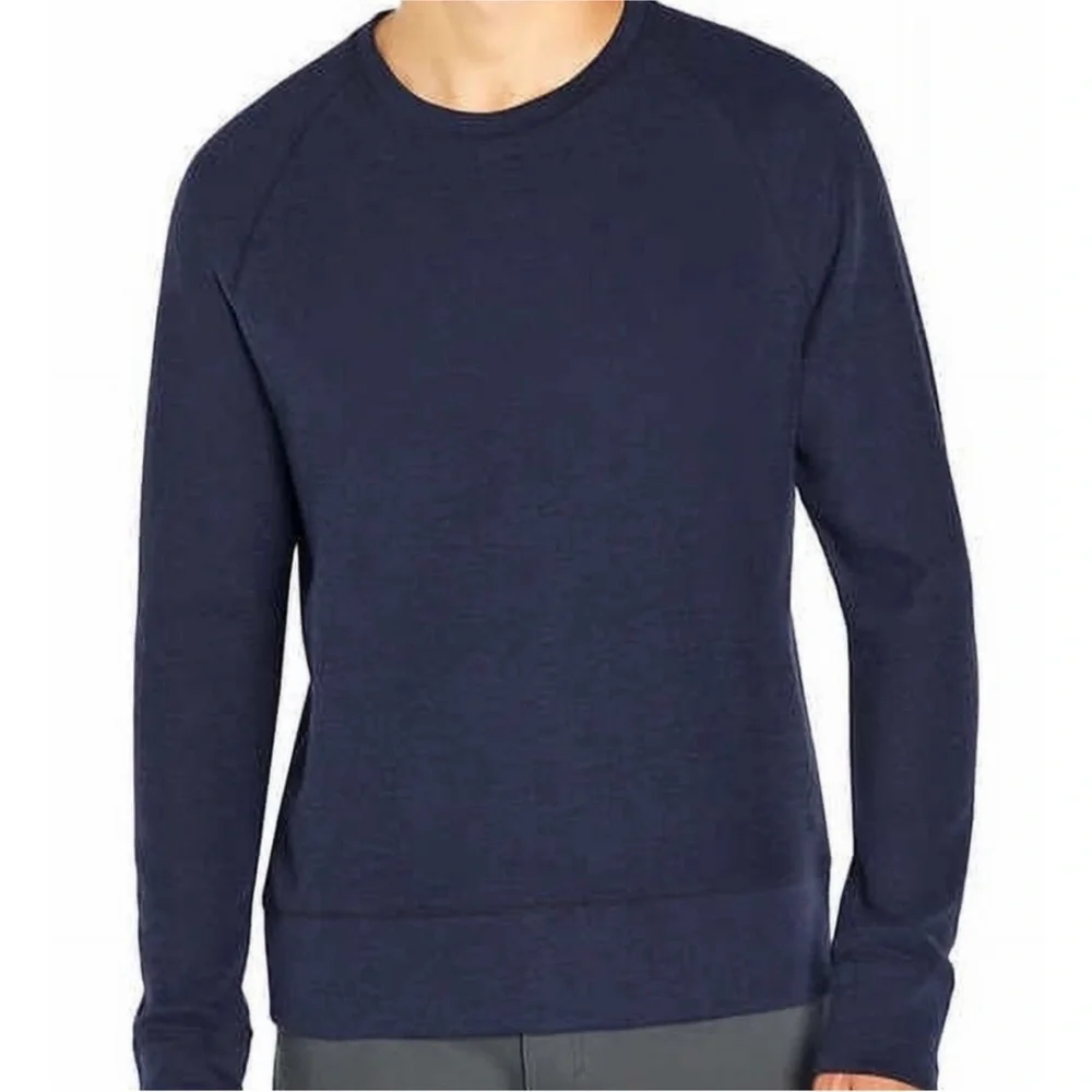 Banana Republic Waffle Crew Pullover Sweater-Blue-Men Size XXL